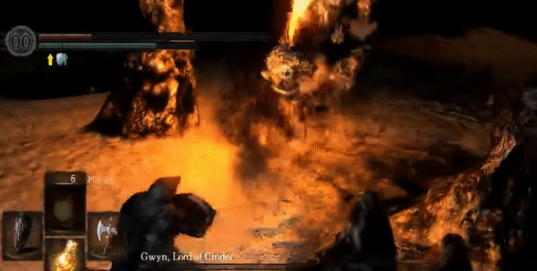 gif of the final boss of dark souls dying